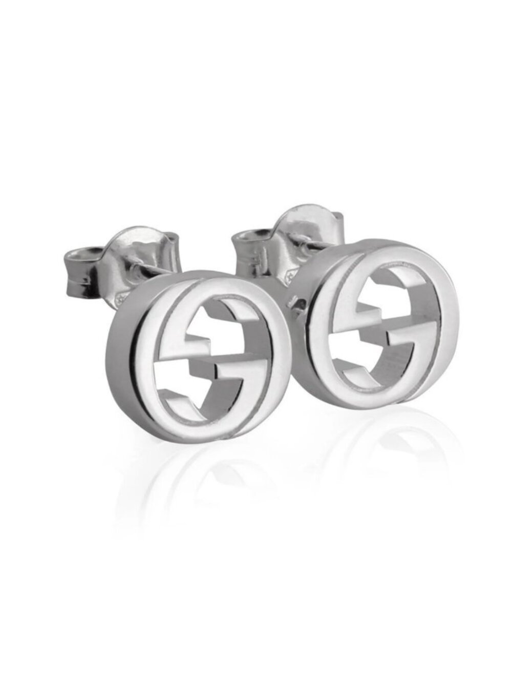 Gucci Silver Interlocking G Earrings